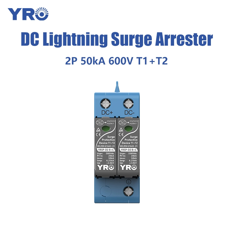 2P 20-50kA 6.25kA 800V T1 T2 DC SPD 2P 20-50kA 6.25kA 800V T1 T2 DC SPD