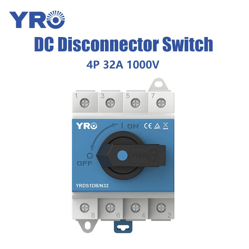4P 32A 1000V DC Blue Disconnector Switch 4P 32A 1000V DC Blue Disconnector Switch
